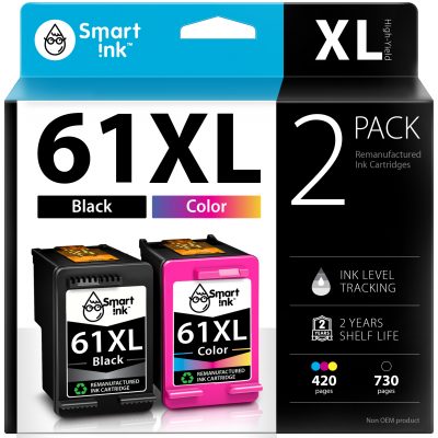 Remanufactured HP 61 XL (2 pack), Smart Ink