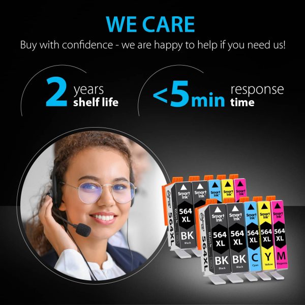 Compatible Ink Cartridges Replacement for HP 564 XL (10 pack), Smart Ink - Image 6
