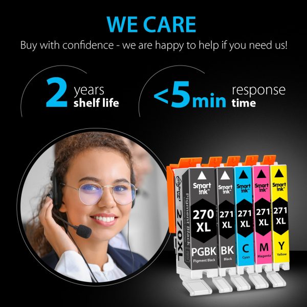 Compatible Ink Cartridge Replacement for Canon 270 XL, 271 XL (5 pack), Smart Ink - Image 6