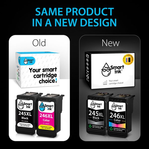 Remanufactured Canon Ink 245 246 Cartridge Replacement (2 pack), Smart Ink - Image 2