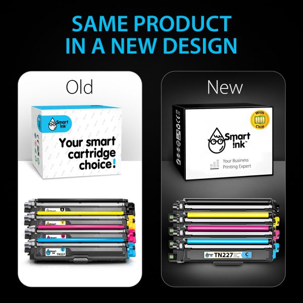 Compatible Toner Cartridge Replacement for Brother TN 223, TN 227 (4 pack), Smart Ink - Image 3