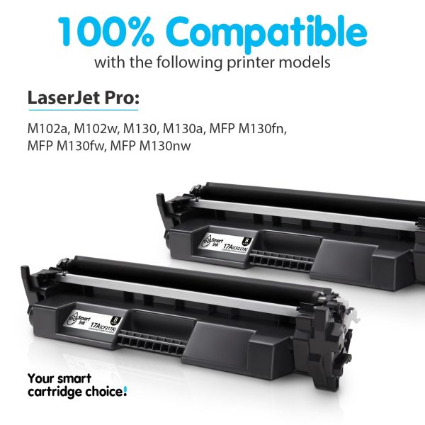 Compatible Toner Cartridge Replacement for HP 17A CF217A (2 pack), Smart Ink - Image 2