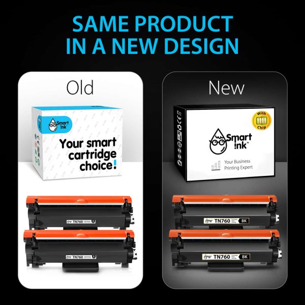 Compatible Brother TN760 Brother TN730 Toner Cartridge Replacement (2 pack), Smart Ink - Image 3