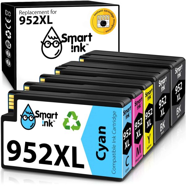 Compatible Ink Cartridge Replacement for HP 952 XL (5 pack), Smart Ink