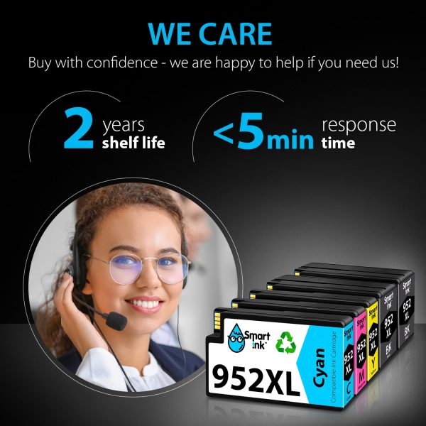 Compatible Ink Cartridge Replacement for HP 952 XL (5 pack), Smart Ink - Image 6