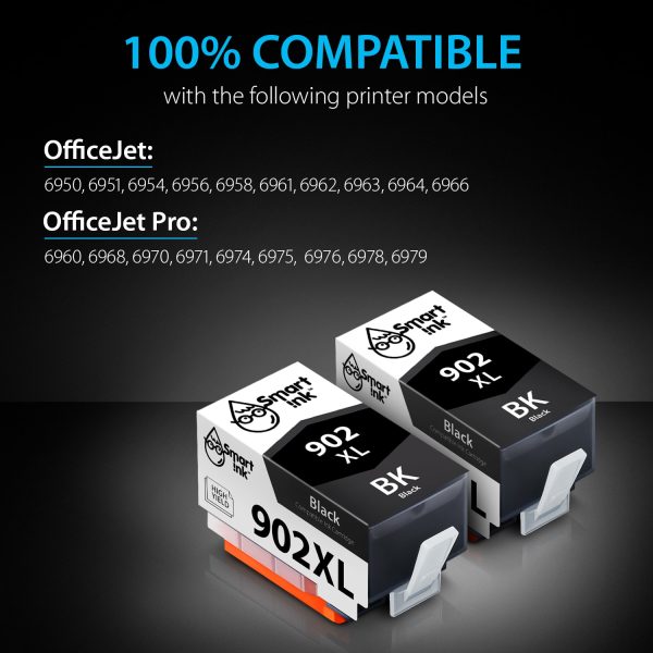 Compatible Ink Cartridge Replacement for HP 902 XL (2 pack), Smart Ink - Image 2