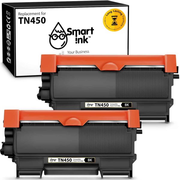 TN450, TN420. Smart Ink Toner Cartridge Replacement for Brother (2 pack), Compatible