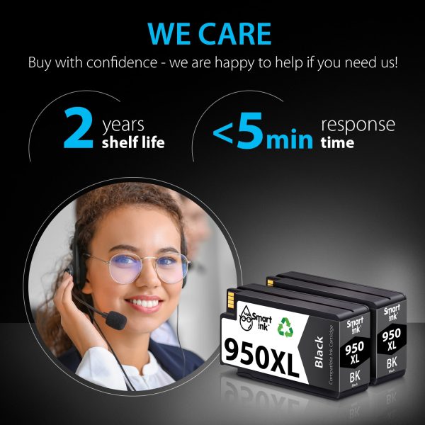 Compatible Ink Cartridge Replacement for HP 950 XL (2 Black), Smart Ink - Image 5