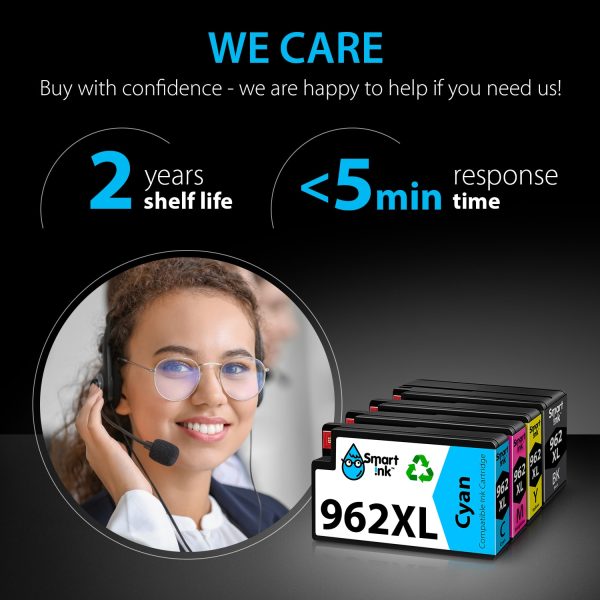 Compatible HP 962 Ink Cartridge Replacement (4 pack), Smart Ink - Image 7
