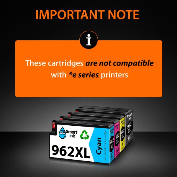 Compatible HP 962 Ink Cartridge Replacement (4 pack), Smart Ink - Image 5