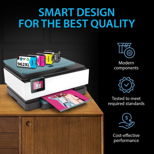 Compatible HP 962 Ink Cartridge Replacement (4 pack), Smart Ink - Image 6
