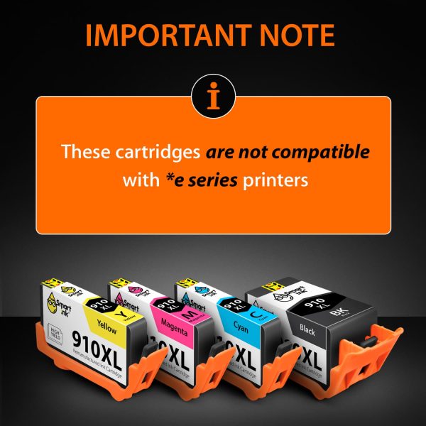Remanufactured HP 910 ink cartridges (4 pack), Smart Ink - Image 2