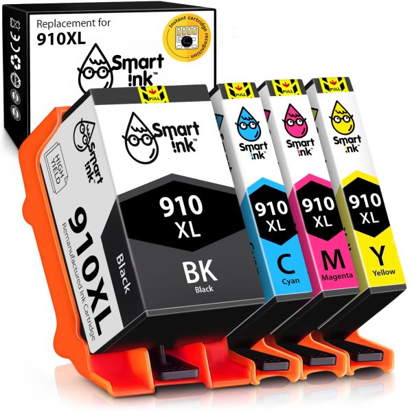 Remanufactured HP 910 ink cartridges (4 pack), Smart Ink
