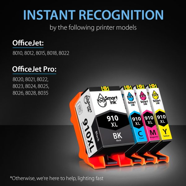 Remanufactured HP 910 ink cartridges (4 pack), Smart Ink - Image 3