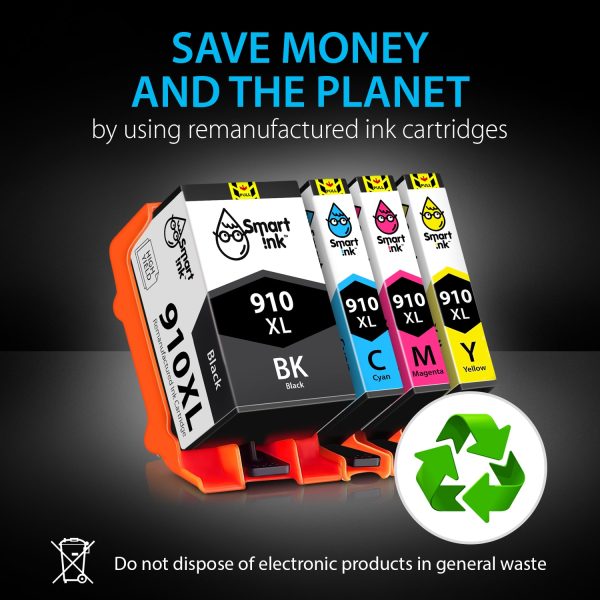 Remanufactured HP 910 ink cartridges (4 pack), Smart Ink - Image 5