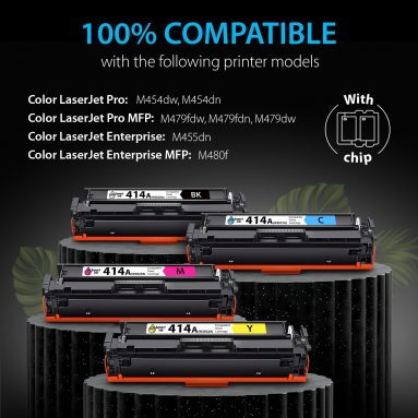 Compatible HP 414А Toner Cartridge Replacement (4 Combo Pack), Smart Ink - Image 2
