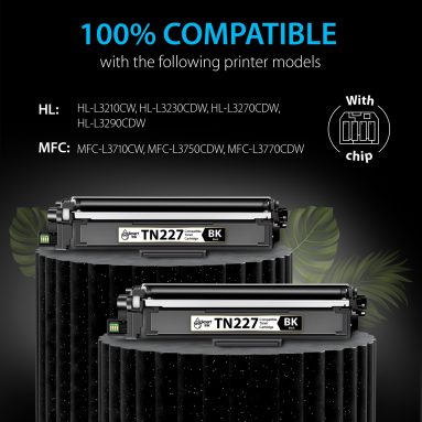 Compatible Toner Cartridge Replacement for Brother TN 227 (2 black pack), Smart Ink - Image 2