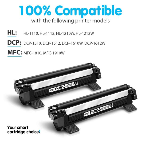 Kompatible Tonerkartusche für Brother TN 1050 (2er Pack), Smart Ink – Bild 2