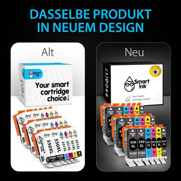 Kompatible Druckerpatronen für Canon 550 XL, 551 XL (18er Pack), Smart Ink – Bild 2