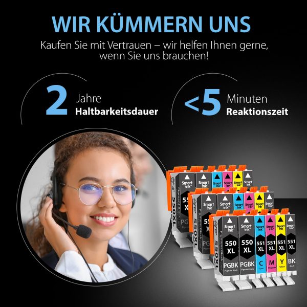Kompatible Druckerpatronen für Canon 550 XL, 551 XL (18er Pack), Smart Ink – Bild 6