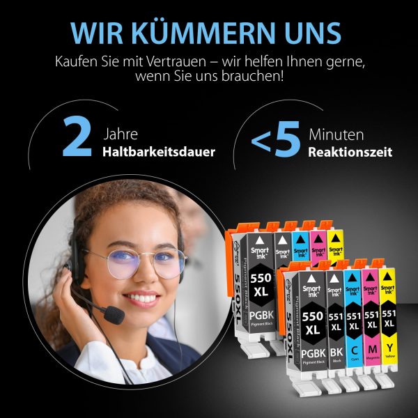 Kompatible Druckerpatronen für Canon 550 XL, 551 XL (10er Pack), Smart Ink – Bild 6