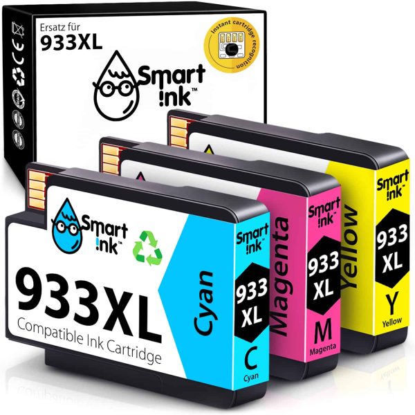 Kompatible Druckerpatronen für HP 933 XL (3er Pack), Smart Ink