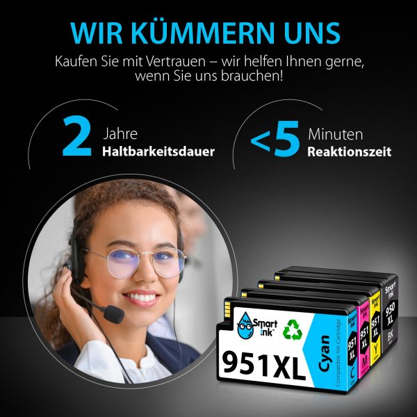 Kompatible Druckerpatronen für HP 951 HP 950 (4er Pack XL), Smart Ink – Bild 5
