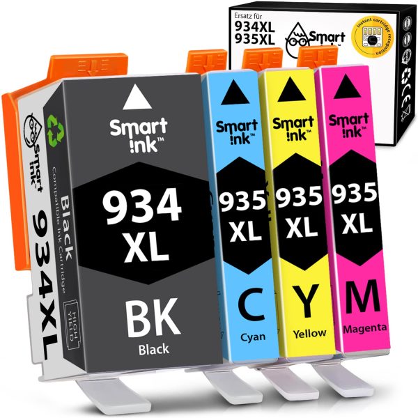 Kompatible Druckerpatronen für HP 934 XL 935 XL (4er Pack), Smart Ink