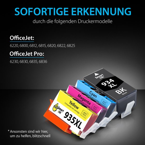 Kompatible Druckerpatronen für HP 934 XL 935 XL (4er Pack), Smart Ink – Bild 3
