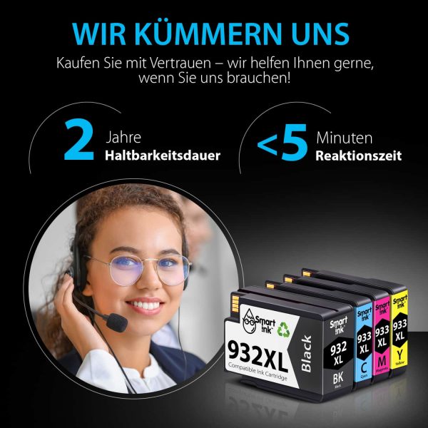 Kompatible Druckerpatronen für HP 932 HP 933 (4er Pack), Smart Ink – Bild 5