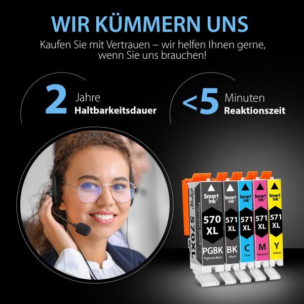 Kompatible Druckerpatronen für Canon 570 XL, 571 XL (5er Pack), Smart Ink – Bild 6
