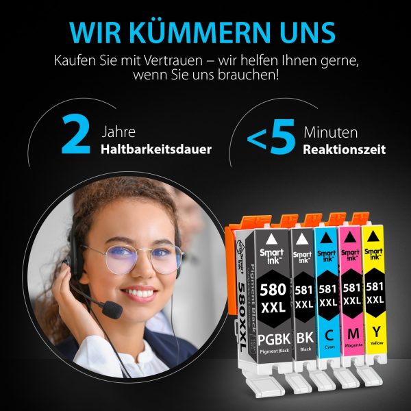 Kompatible Druckerpatronen für Canon 580 XXL, 581 XXL (5er Pack), Smart Ink – Bild 6