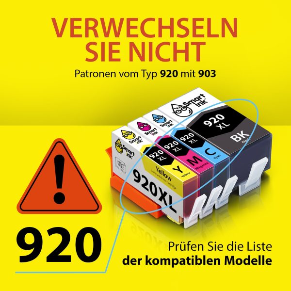 Kompatible Drcukerpatronen für 920 HP XL (8er Pack), Smart Ink – Bild 2