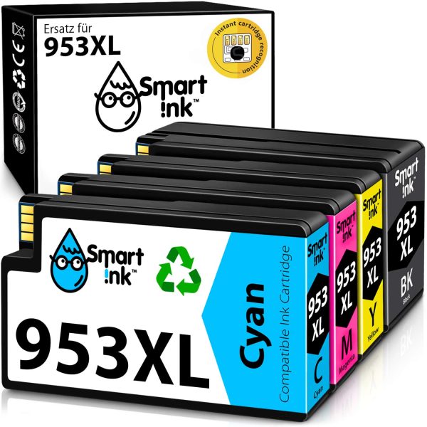 Kompatible HP 953XL Druckerpatronen für HP 953 4er-Pack, Smart Ink