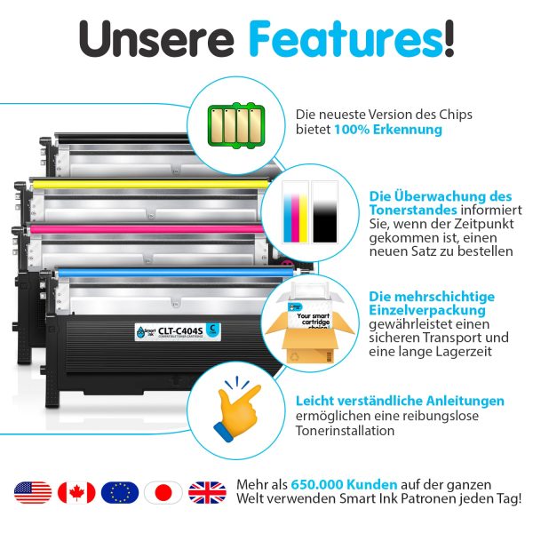Kompatible Tonerkartusche für Samsung CLT-P404S (4er Pack), Smart Ink – Bild 6