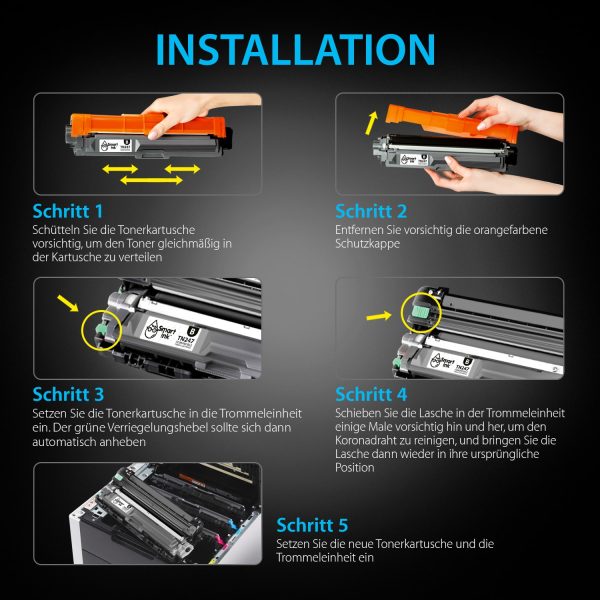 Kompatible Tonerkartusche für Brother TN 247 (4er Pack), Smart Ink – Bild 6