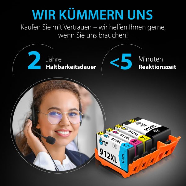 Wideraufbereitete Druckerpatronen für HP 912 XL Multipack (4er Pack), Smart Ink – Bild 6