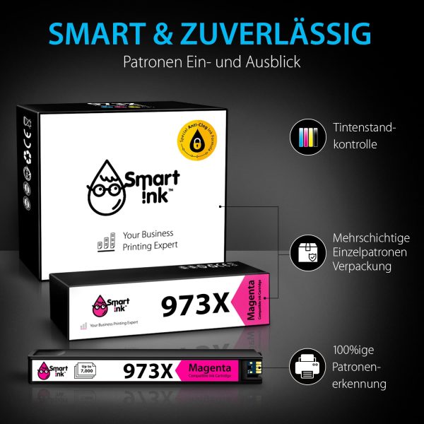 Kompatible Druckerpatronen für HP 973X (4er Pack), Smart Ink – Bild 8