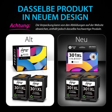Smart Ink Wiederaufbereitete Druckerpatronen als Ersatz für HP 301XL 301 XL (2 Schwarz) – Bild 2