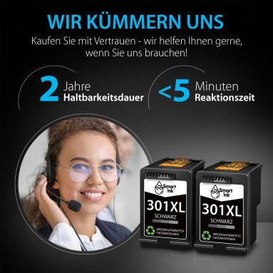 Smart Ink Wiederaufbereitete Druckerpatronen als Ersatz für HP 301XL 301 XL (2 Schwarz) – Bild 6