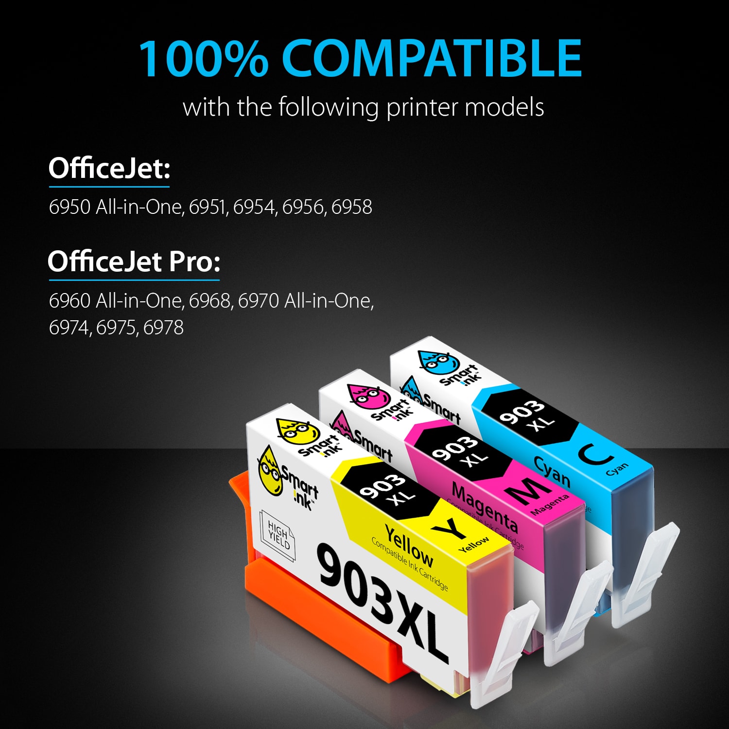 For HP 903XL 903 XL Ink Cartridge Chip For HP Officejet 6950 6951