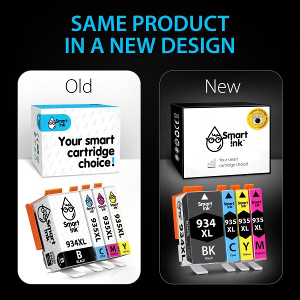 Replacement for HP 934XL / 935XL Compatible Black and Colour Ink Cartridge 4 pack, Smart Ink - Image 2