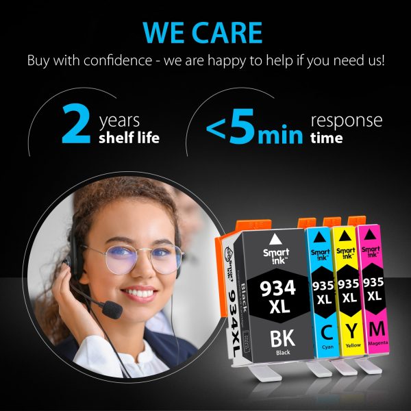 Replacement for HP 934XL / 935XL Compatible Black and Colour Ink Cartridge 4 pack, Smart Ink - Image 5