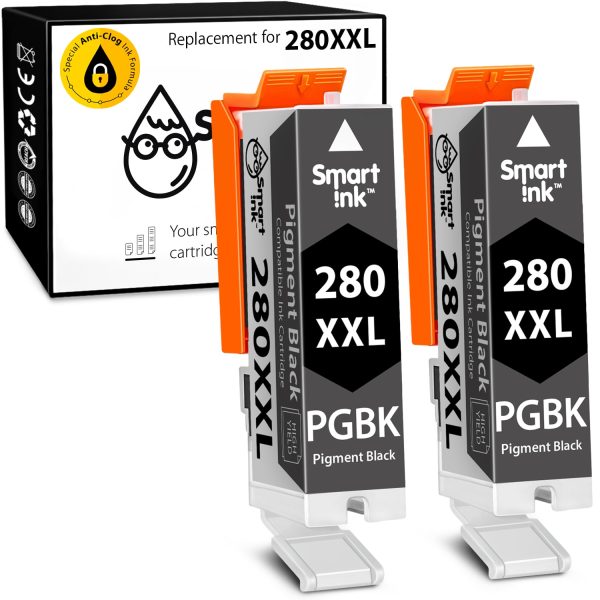 Compatible Ink Cartridge Replacement for Canon 280 XXL (2 Pigment Black), Smart Ink