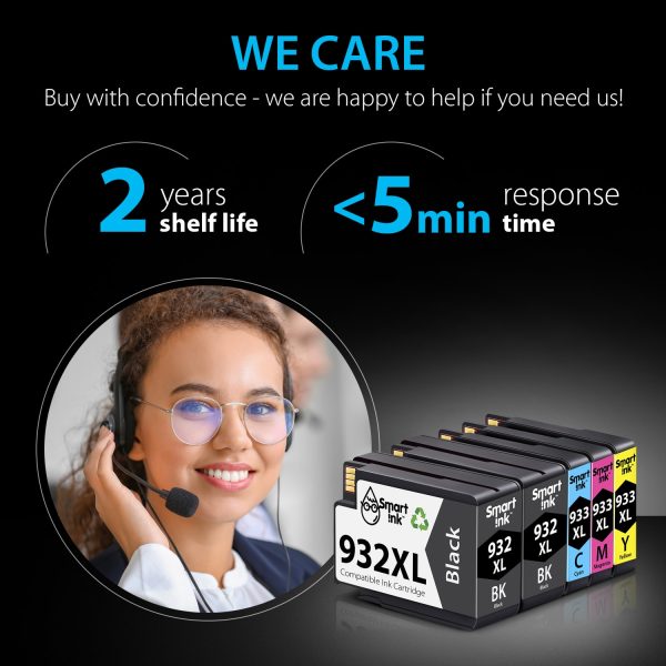 Compatible Ink Cartridge Replacement for HP 932, 933 XL (5 pack), Smart Ink - Image 5