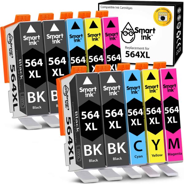Compatible HP 564XL Combo Pack (10 Pack), Smart Ink
