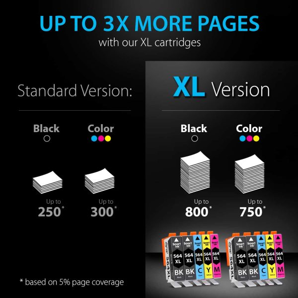 Compatible HP 564XL Combo Pack (10 Pack), Smart Ink - Image 4