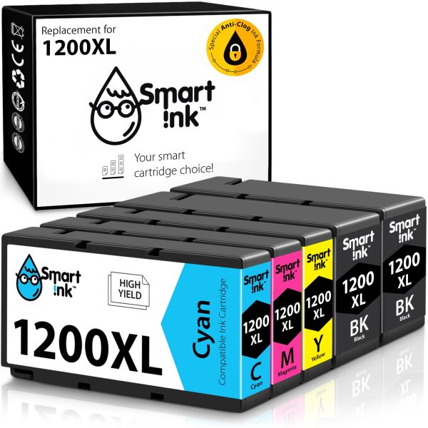 Compatible Ink Cartridge Replacement for Canon 1200 XL (5 pack), Smart Ink