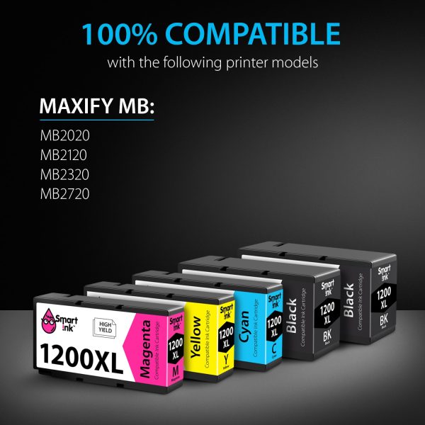 Compatible Ink Cartridge Replacement for Canon 1200 XL (5 pack), Smart Ink - Image 3