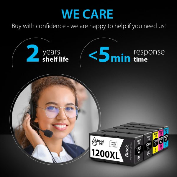 Compatible Ink Cartridge Replacement for Canon 1200 XL (5 pack), Smart Ink - Image 5
